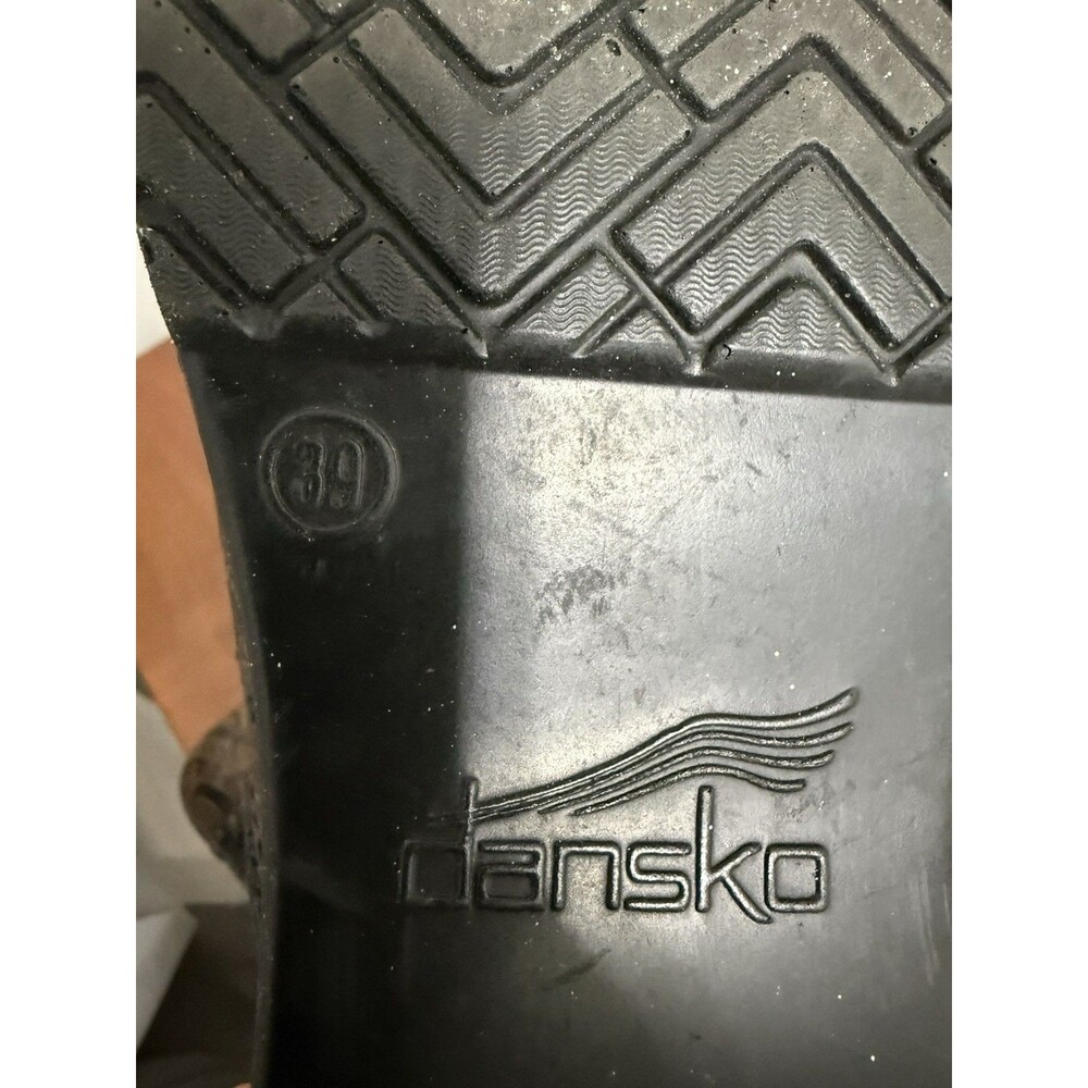 Dansko Professional Slip On Clogs Embossed Dark Brown Paisley Leather Size 39 - Picture 11 of 11